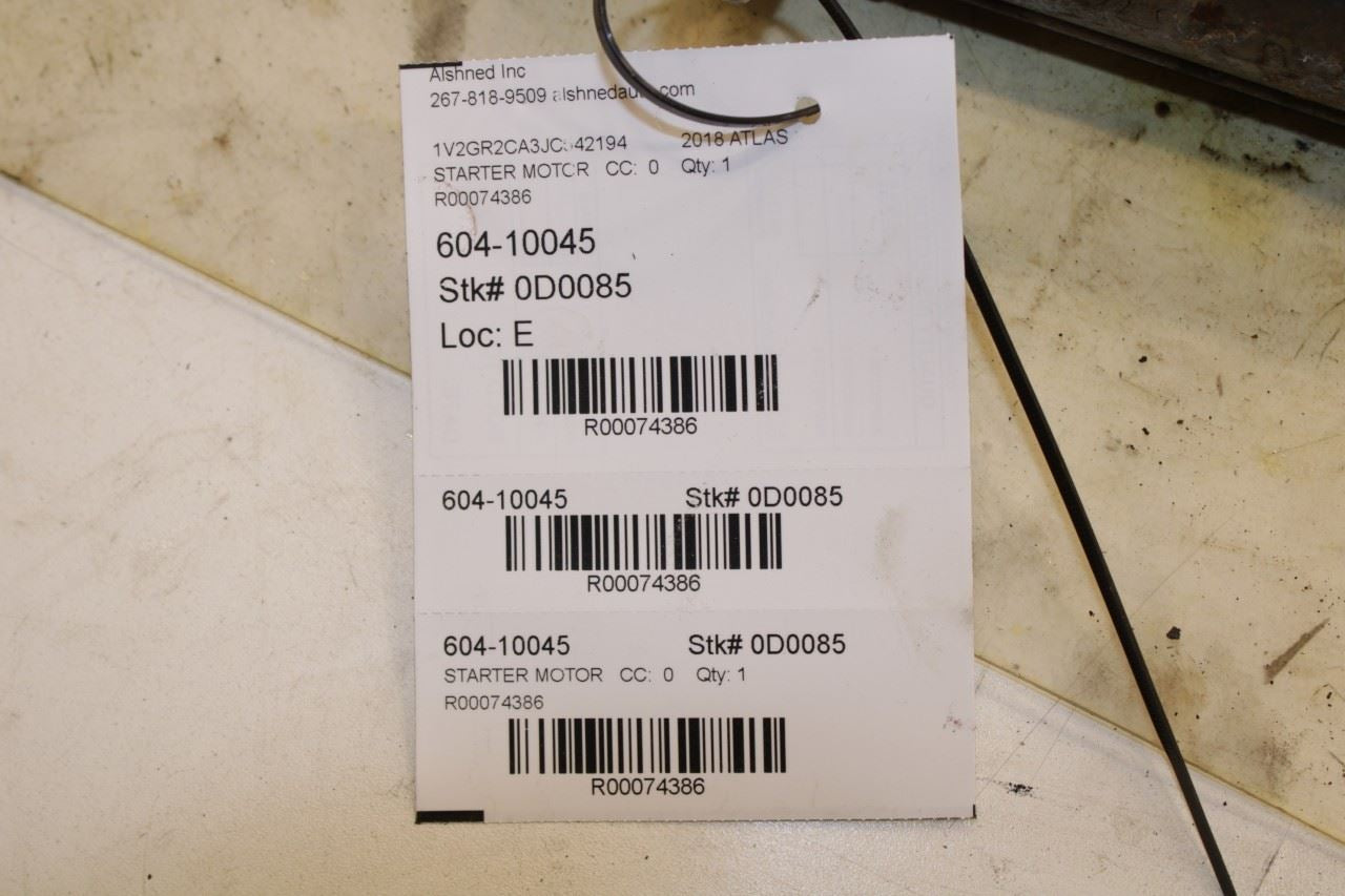 2018-2023 Volkswagen Atlas S 3.6L Engine Starter Motor 02M911021P OEM - Alshned Auto Parts
