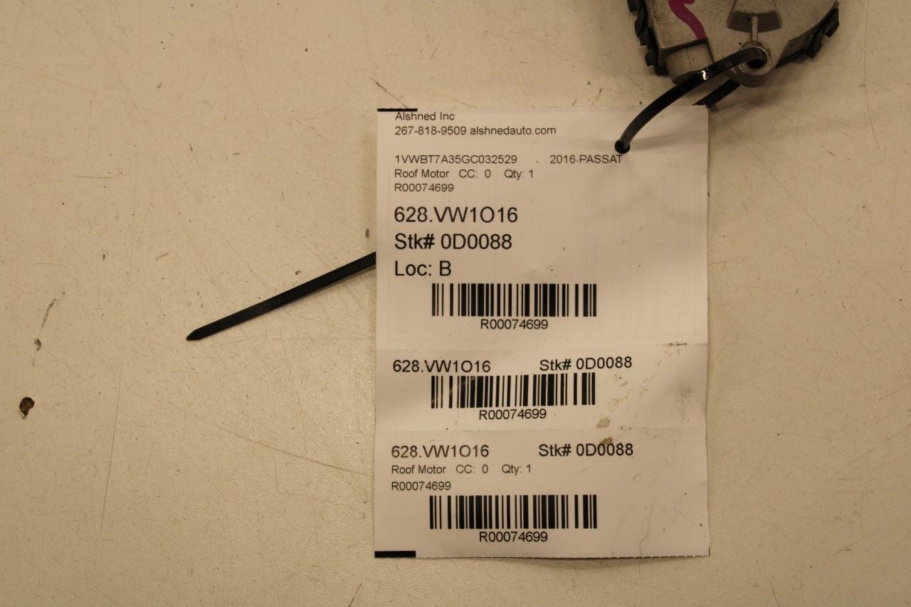 2012-2022 Volkswagen Passat SE Sunroof Sun Roof Motor 561959591A OEM - Alshned Auto Parts