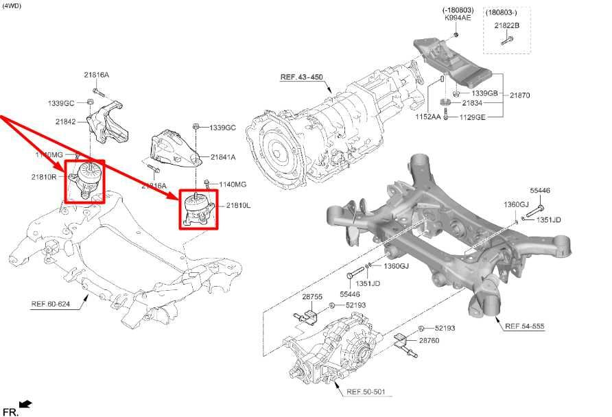 2018-23 Kia Stinger GT2 AWD 3.3L Left and Right Engine Mount Bracket 21850-J5600 - Alshned Auto Parts