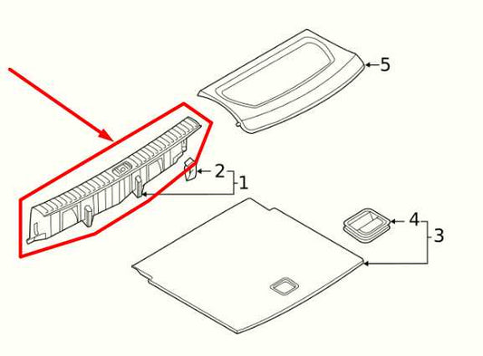 19-24 Audi Q3 Trunk Latch Lock Sill Scuff Plate Trim Panel 83A-864-483-B *ReaD* - Alshned Auto Parts