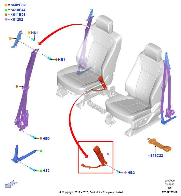 18-24 Ford Expedition Max XLT 4WD Front Right and Left Side Seat Belt Buckle Set - Alshned Auto Parts