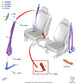 18-24 Ford Expedition Max XLT 4WD Front Right and Left Side Seat Belt Buckle Set - Alshned Auto Parts