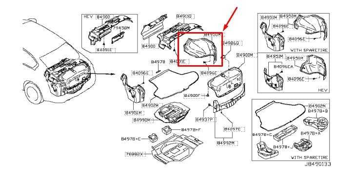 14-23 Infiniti Q50 Luxe RWD Trunk Rear Right Side Quarter Panel Trim 84940-4GA0A - Alshned Auto Parts