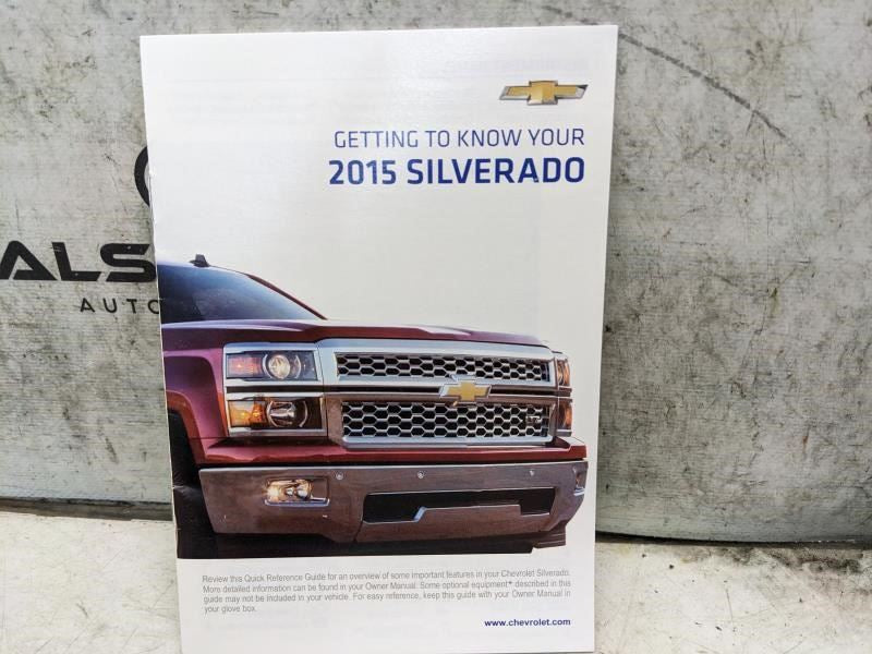 2015 Chevrolet Silverado Owners Manual Set with Case 23208669B OEM - Alshned Auto Parts