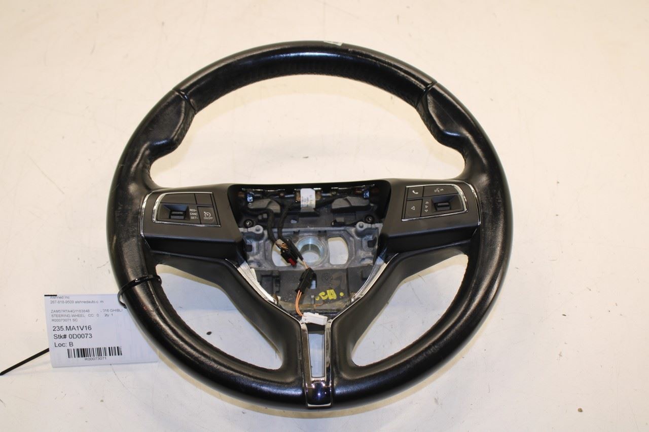 2014-21 Maserati Ghibli S Q4 3.0L AWD Steering Wheel Leather w/ Control Buttons - Alshned Auto Parts