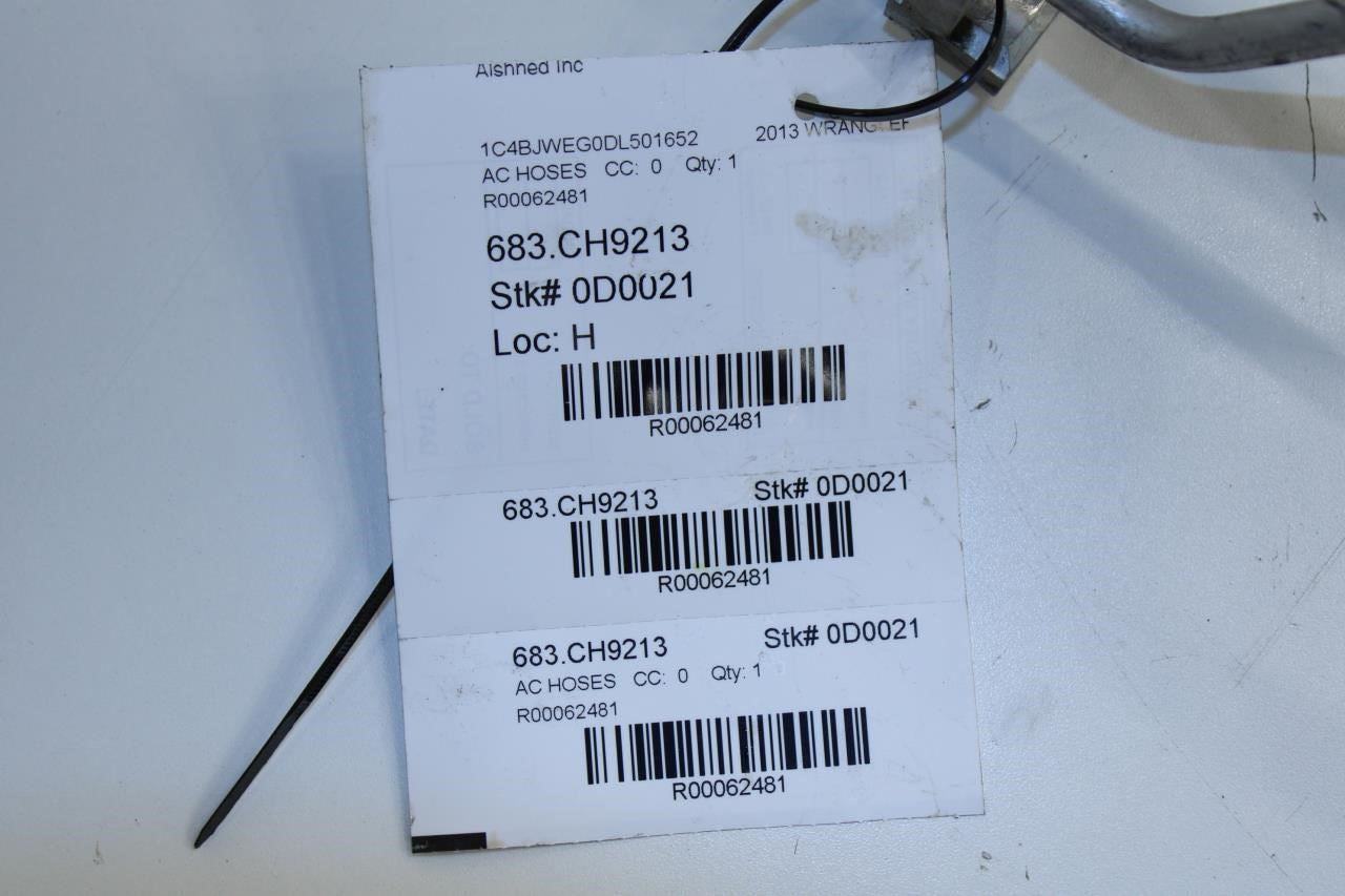 2012-18 Jeep Wrangler Sahara 3.6L AC Suction and Liquid Line Hose 55111375AE OEM - Alshned Auto Parts