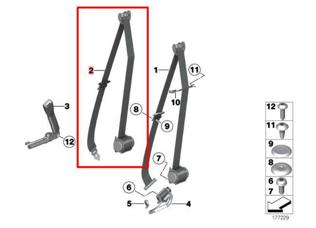 2010-2012 BMW 750Li xDrive 4.4L AWD Front Driver Left Side Seat Belt Retractor - Alshned Auto Parts