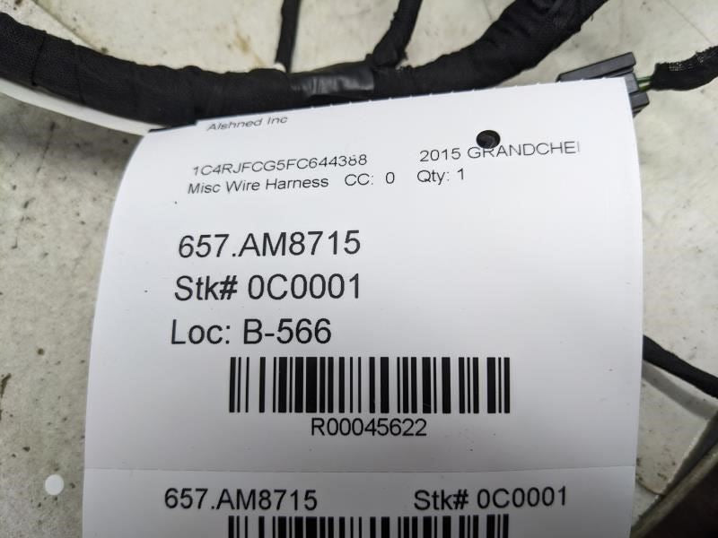 2014-2015 Jeep Grand Cherokee Front Right Door Wire Harness 68136763AF OEM - Alshned Auto Parts