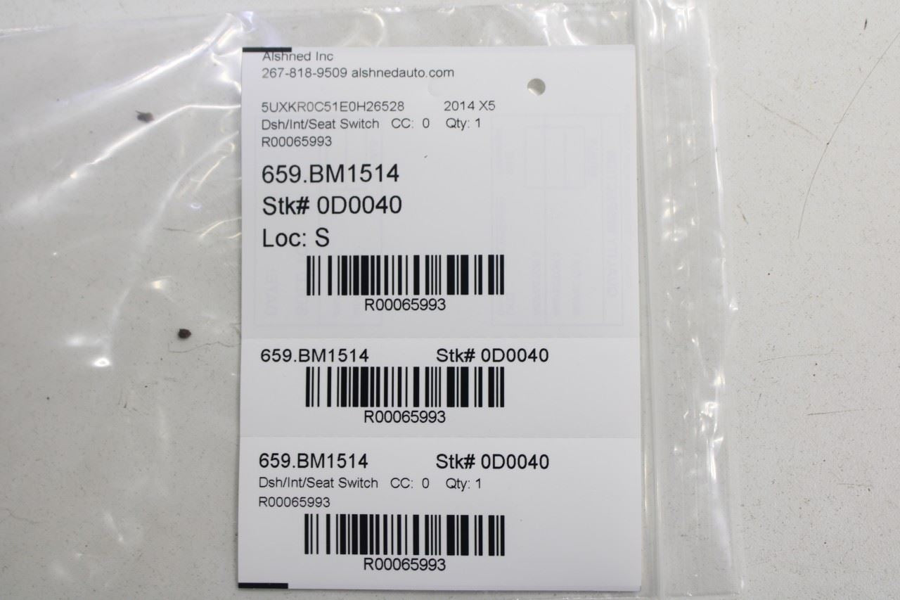 14-18 BMW X5 xDrive35i 3.0L Engine Start Stop Ignition Switch Button 61319291689 - Alshned Auto Parts