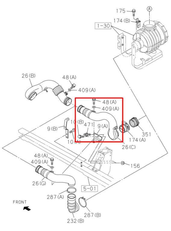12-20 Isuzu NPR HD 6.0L RWD Air Intake Cleaner Duct Tube Hose 8-98074-491-0 OEM - Alshned Auto Parts
