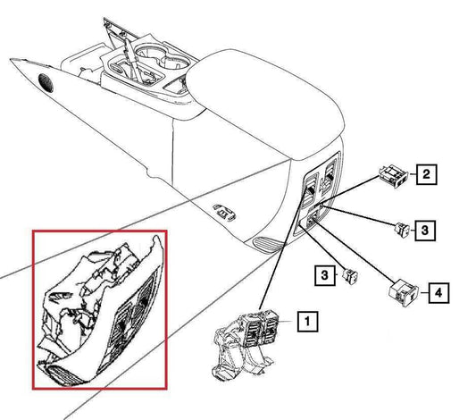 14-21 Jeep Grand Cherokee Rear Center Console Back Panel Trim X96006401BL *ReaD* - Alshned Auto Parts