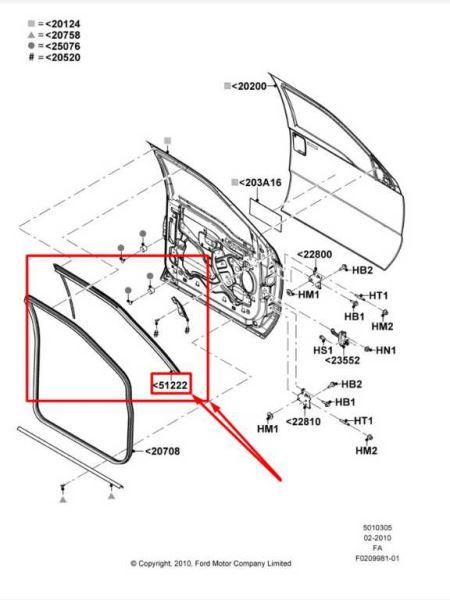 1999-2016 Ford F250 SD Crew Cab Left Roof Panel Weatherstrip 9C3Z-2651223-A OEM - Alshned Auto Parts