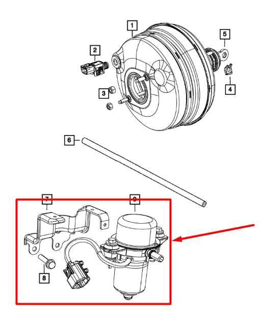 2011-2015 Dodge Challenger 3.6L Power Brake Booster Vacuum Air Pump with Bracket - Alshned Auto Parts