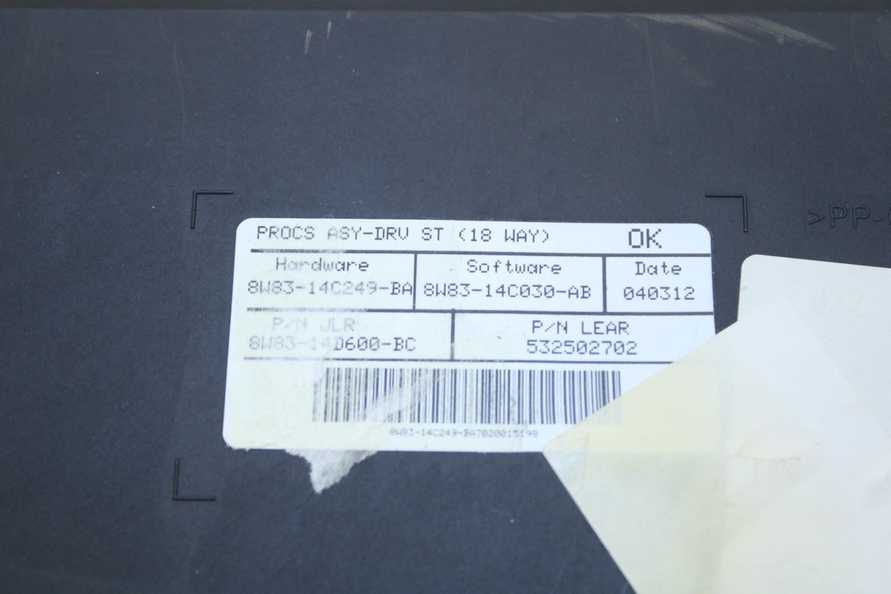 2011-2015 Jaguar XF Portfolio FR LH Power Seat Memory Control Module C2P20382 - Alshned Auto Parts
