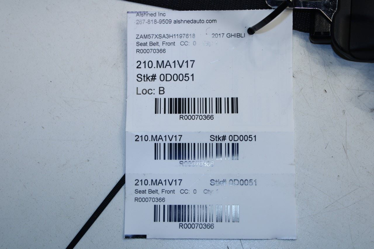 2017-2021 Maserati Ghibli 3.0L RWD Front Driver Left Side Seat Belt Retractor - Alshned Auto Parts