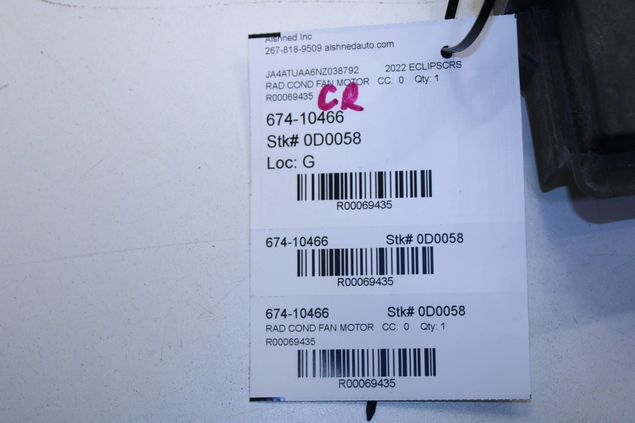 2022-25 Mitsubishi Eclipse Cross ES 1.5L Dual Radiator Cooling Fan Motor *ReaD* - Alshned Auto Parts