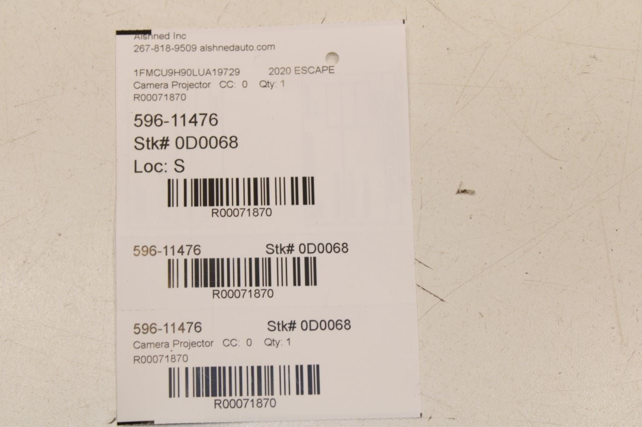2020-22 Ford Escape SEL FR Windshield Lane Keep Assist Camera LJ6T-19H406-CD OEM - Alshned Auto Parts