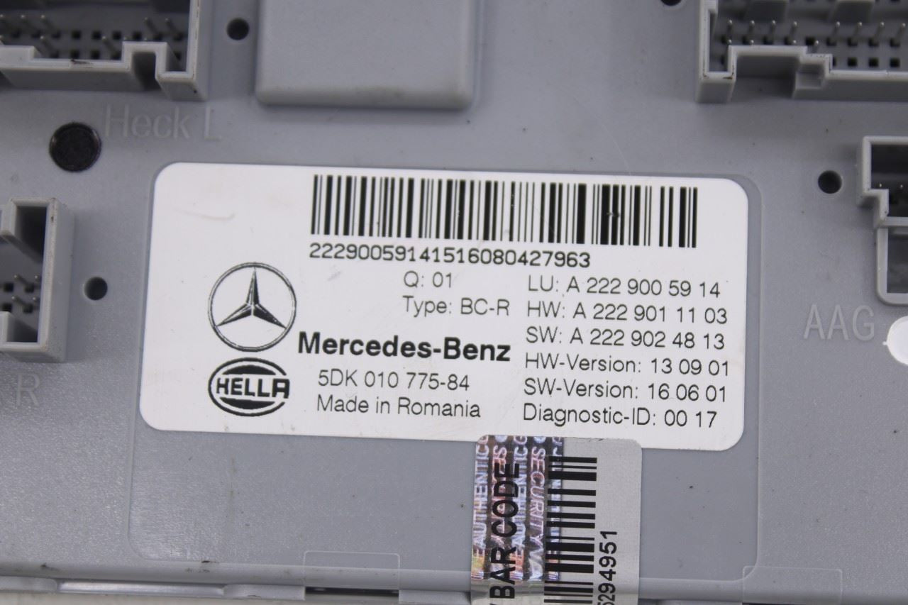 2015-2018 Mercedes-Benz C 300 4Matic Rear Trunk SAM Computer Control Module OEM17