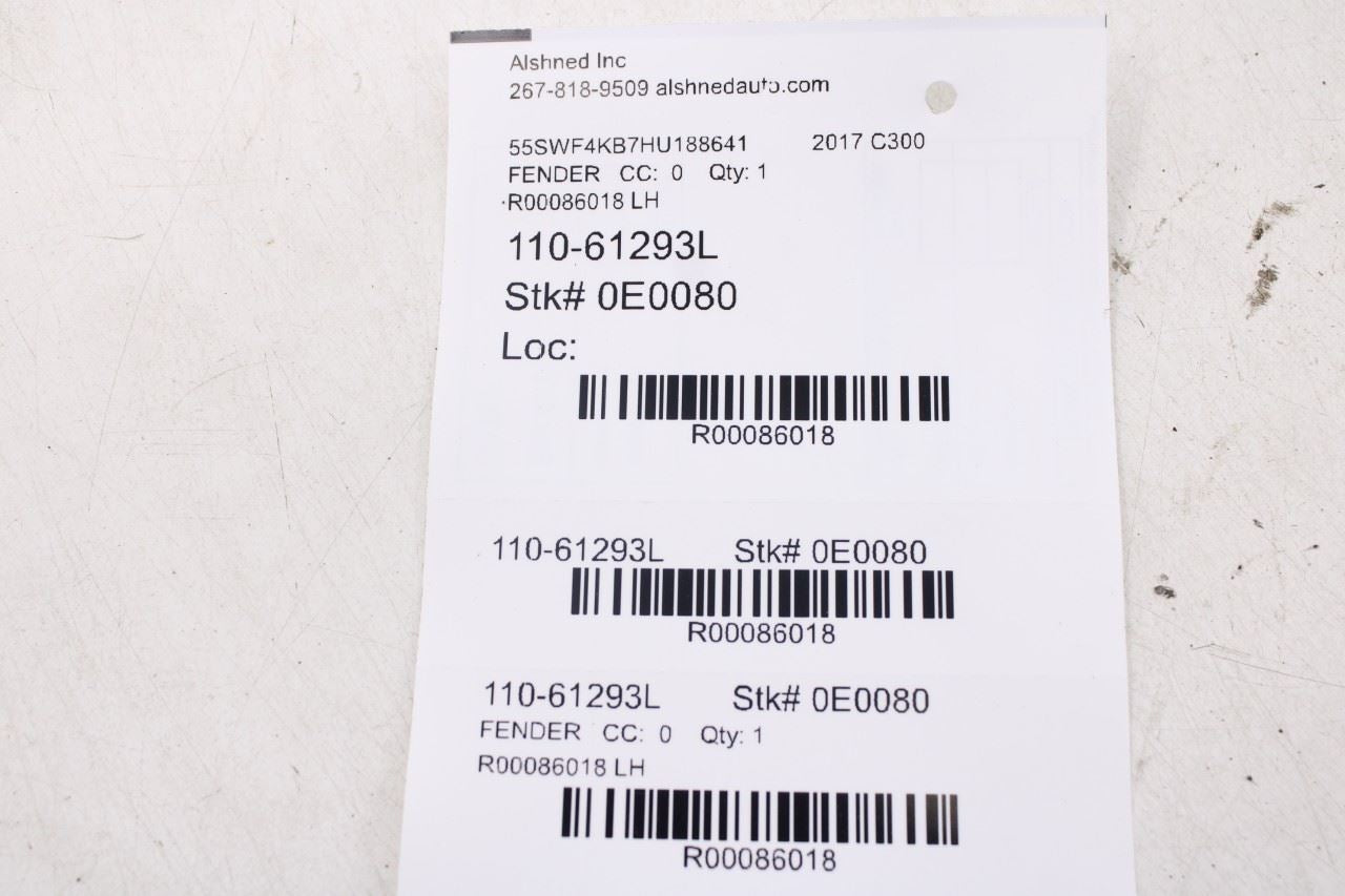 2015-2023 Mercedes-Benz C300 4Matic Front Left Side Fender Panel 2058800118 OEM11