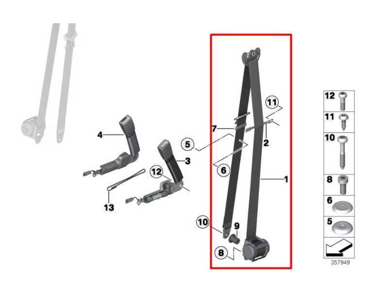 2011-16 Mini Countryman Cooper S 1.6L Front Driver Left Side Seat Belt Retractor1