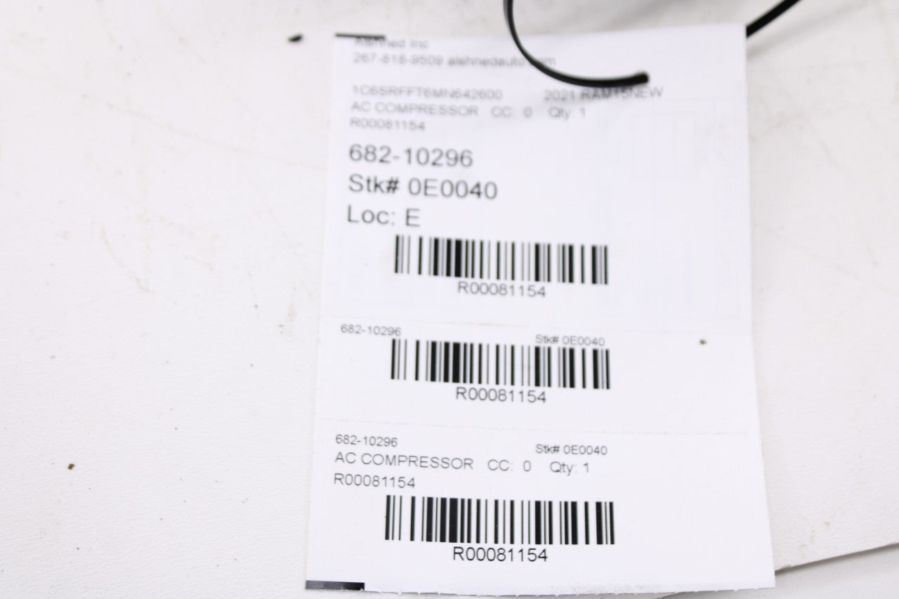 2019-2026 RAM 1500 Big Horn 5.7L AC Air Conditioner Compressor 68320915AA OEM - Alshned Auto Parts