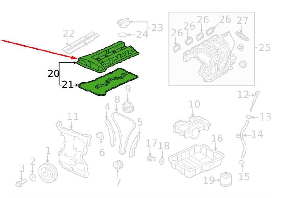 2011-2025 Mitsubishi Outlander Sport SE 2.0L Engine Cylinder Head Valve Cover1