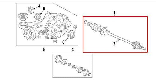 2017-2020 Jaguar XE R-Dynamic S AWD Rear Left Axle Shaft Halfshaft T4N19017 OEM - Alshned Auto Parts