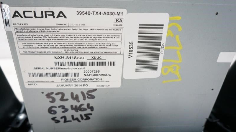 13-15 Acura RDX Navigation Radio Faceplate Control w/ Receiver 39540-TX4-A030-M1 - Alshned Auto Parts