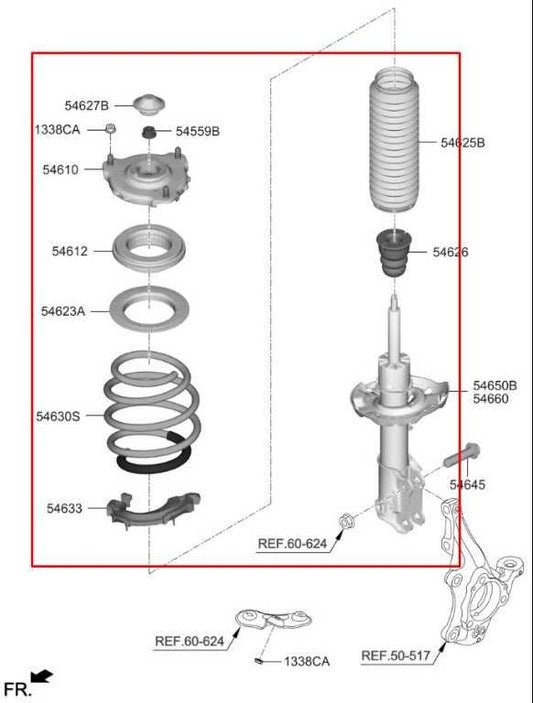 2019-21 Hyundai Veloster 2L FWD Front Right Passenger Side Shock Strut Absorber - Alshned Auto Parts
