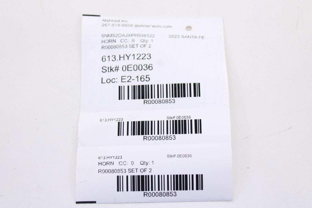 2021-2023 Hyundai Santa Fe SEL High and Low Pitch Horn 96611-S1600 OEM - Alshned Auto Parts