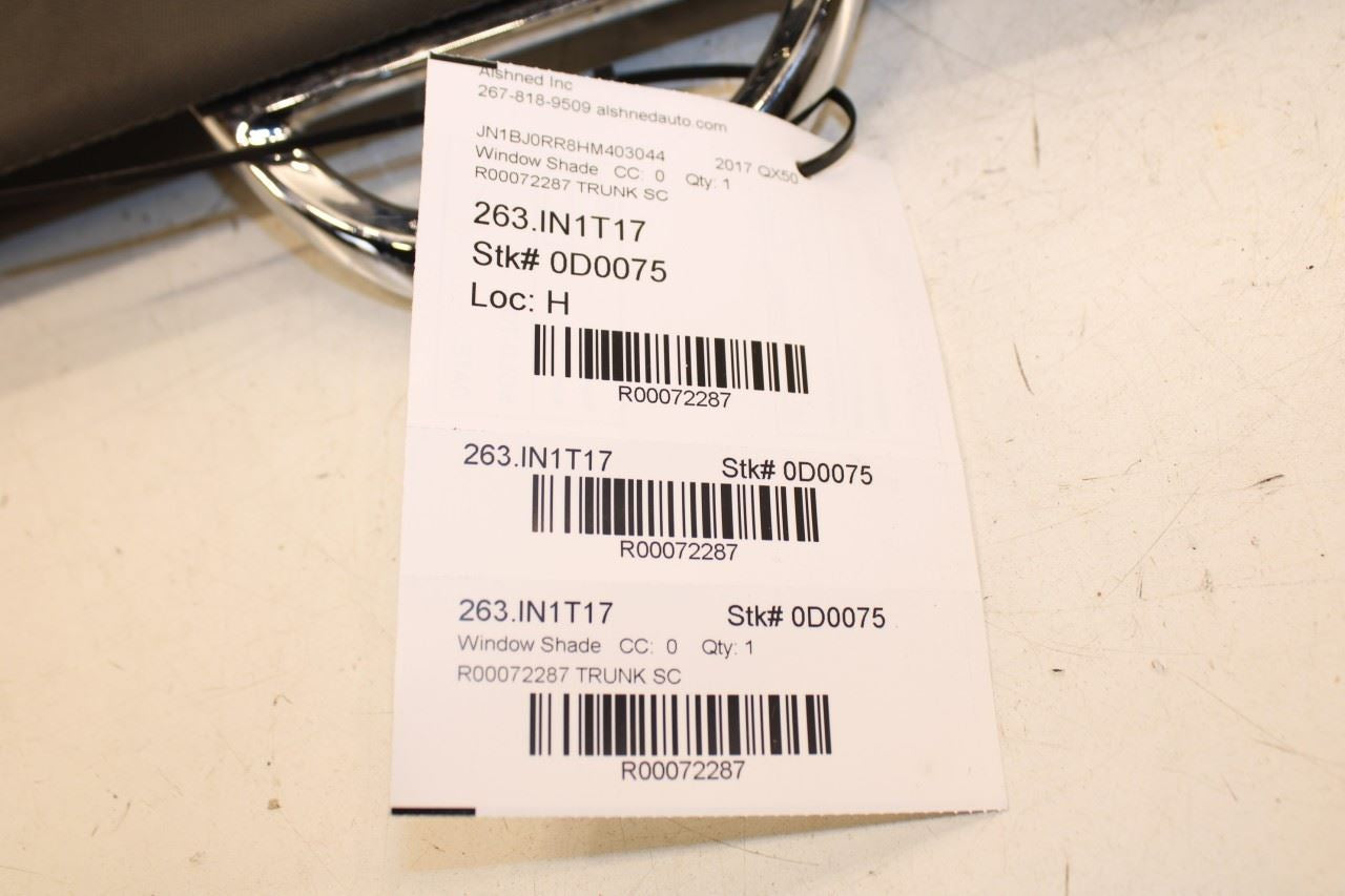 2014-2017 Infiniti QX50 Rear Cargo Cover Retractable Trunk Shade H4982-1BA0B OEM - Alshned Auto Parts