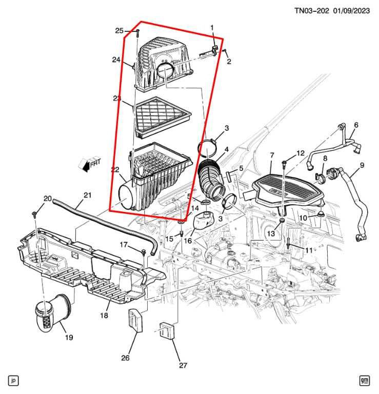 2017-2023 GMC Acadia SLT-1 3.6L AWD Air Intake Cleaner w/ Mass Air Flow Sensor - Alshned Auto Parts