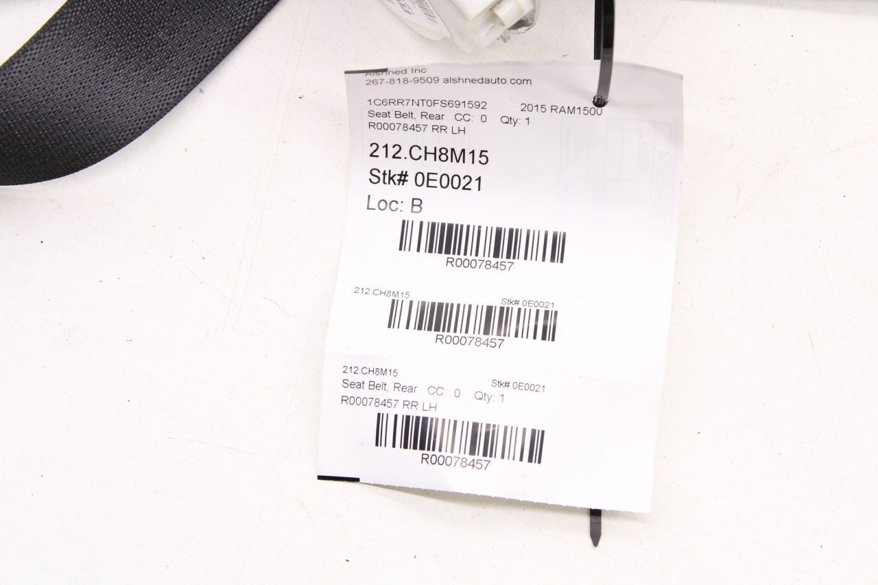 13-19 Ram 1500 Laramie Crew Cab Rear Driver LH Side 2nd Row Seat Belt Retractor - Alshned Auto Parts