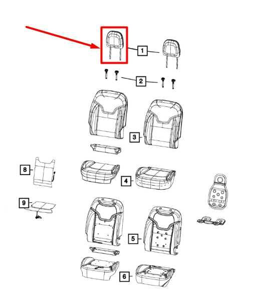 2017-2021 Jeep Compass Front Left or Right Seat Headrest 6AF46DX9AC OEM - Alshned Auto Parts