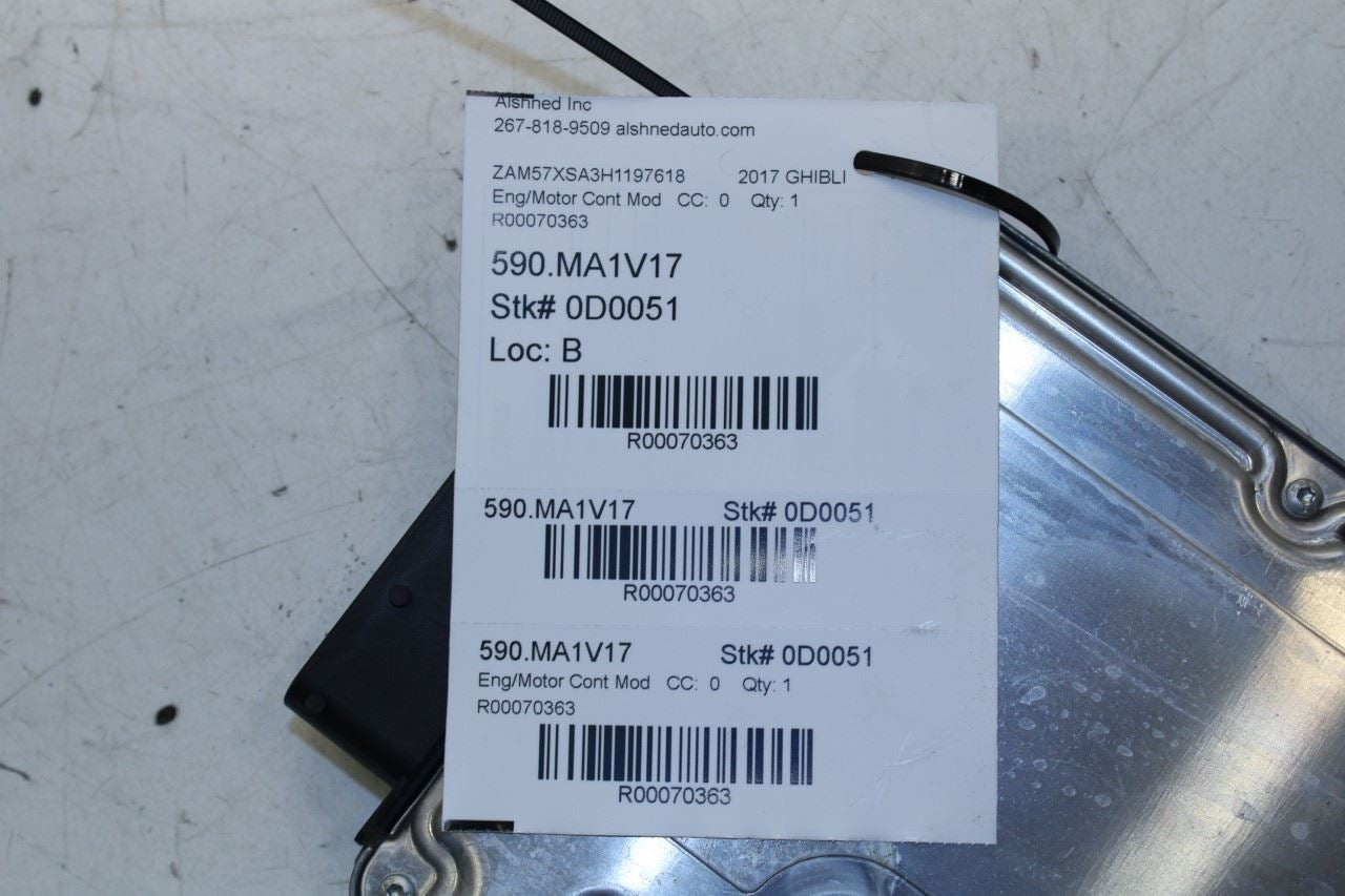 2014-2020 Maserati Ghibli 3.0L Engine Computer Control Module ECU ECM 670031346 - Alshned Auto Parts