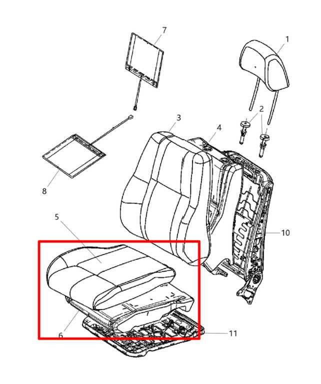 2014-15 Jeep Grand Cherokee Limited 3.6L 4WD Front Right Side Seat Lower Cushion - Alshned Auto Parts