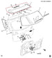 2018-2024 Chevrolet Equinox LT Rear Liftgate Upper Molding Spoiler Wing 842118531