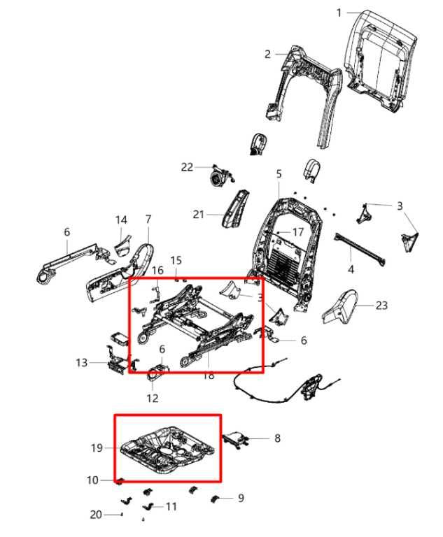 14-22 Jeep Grand Cherokee Limited Front RH Side Seat Lower Track Frame w/ Motors - Alshned Auto Parts