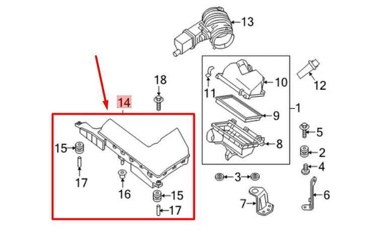 2016-2021 Nissan Maxima Air Intake Inlet Duct Tube 16554-4RA0A OEM - Alshned Auto Parts