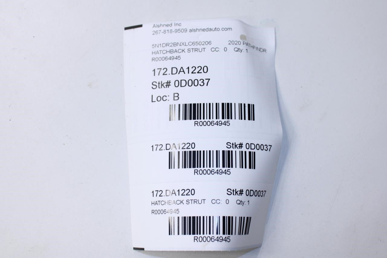 2019-20 Nissan Pathfinder SV Rear Left and Right Liftgate Lift Support Cylinder - Alshned Auto Parts