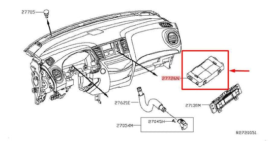 2017-19 Infiniti QX60 HVAC Temperature Amplifier Control Module 27760-9NC2A OEM - Alshned Auto Parts