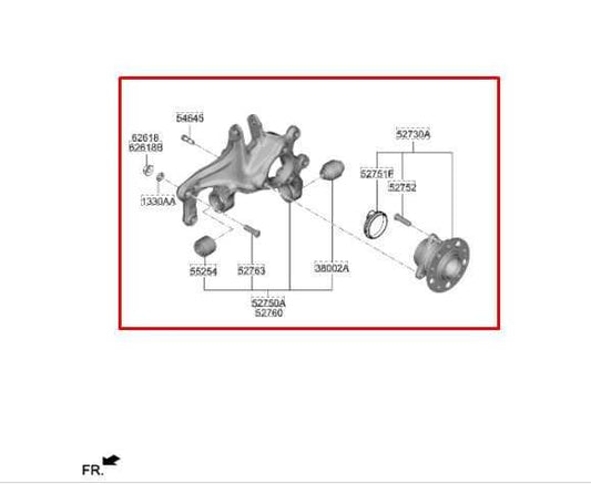 2020-2023 Hyundai Sonata SE Rear Right Side Spindle Knuckle Hub 52711-L0500 OEM - Alshned Auto Parts