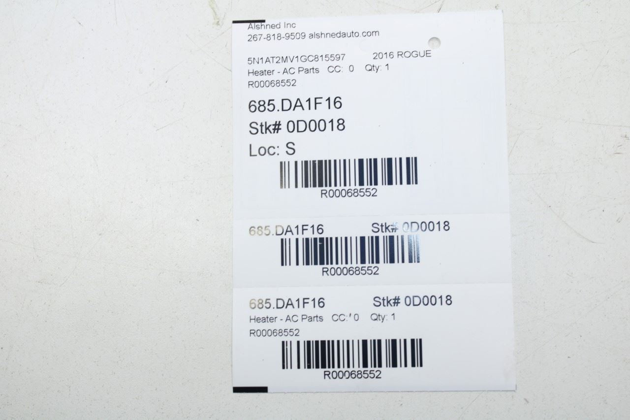 2014-2020 Nissan Rogue SV HVAC Heater Blower Motor Resistor 27761-00A26 OEM - Alshned Auto Parts