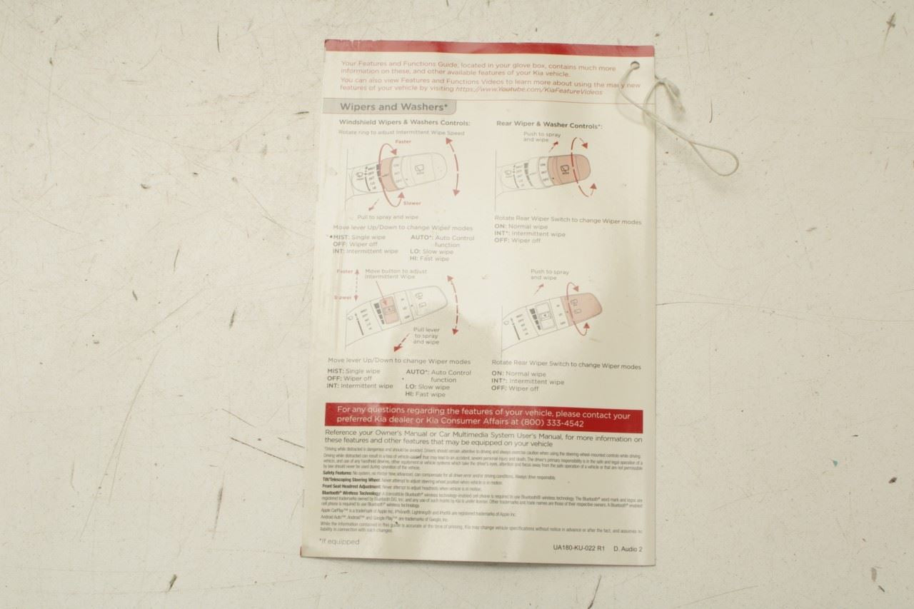 2019 Kia Optima LX Owners Manual Set with Case R71390 - Alshned Auto Parts