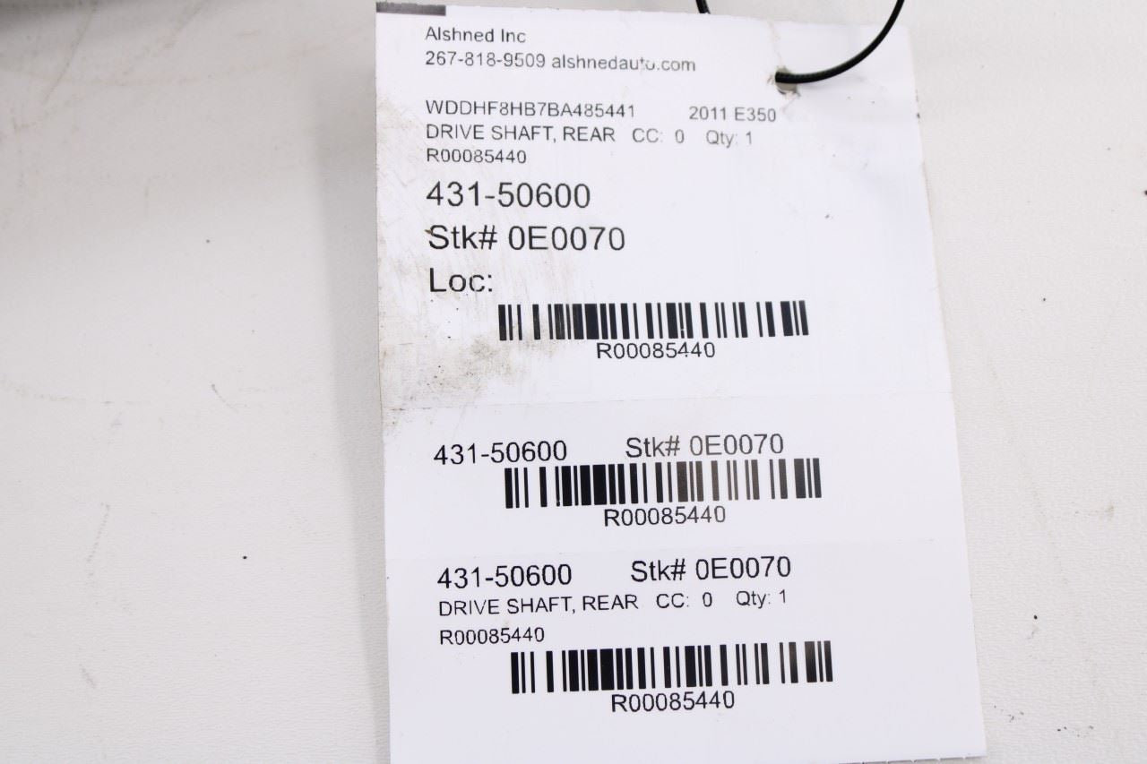 2010-16 Mercedes-Benz E 350 Luxury 4Matic 3.5L AWD AT Rear Drive Shaft Propeller10