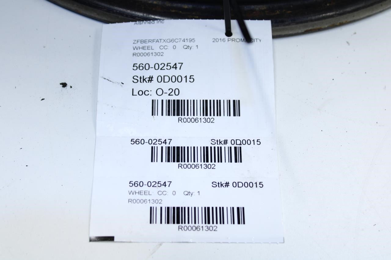 2015-2022 Ram ProMaster City Steel Wheel R16x6.5 Opt WDL 68263170AA OEM - Alshned Auto Parts