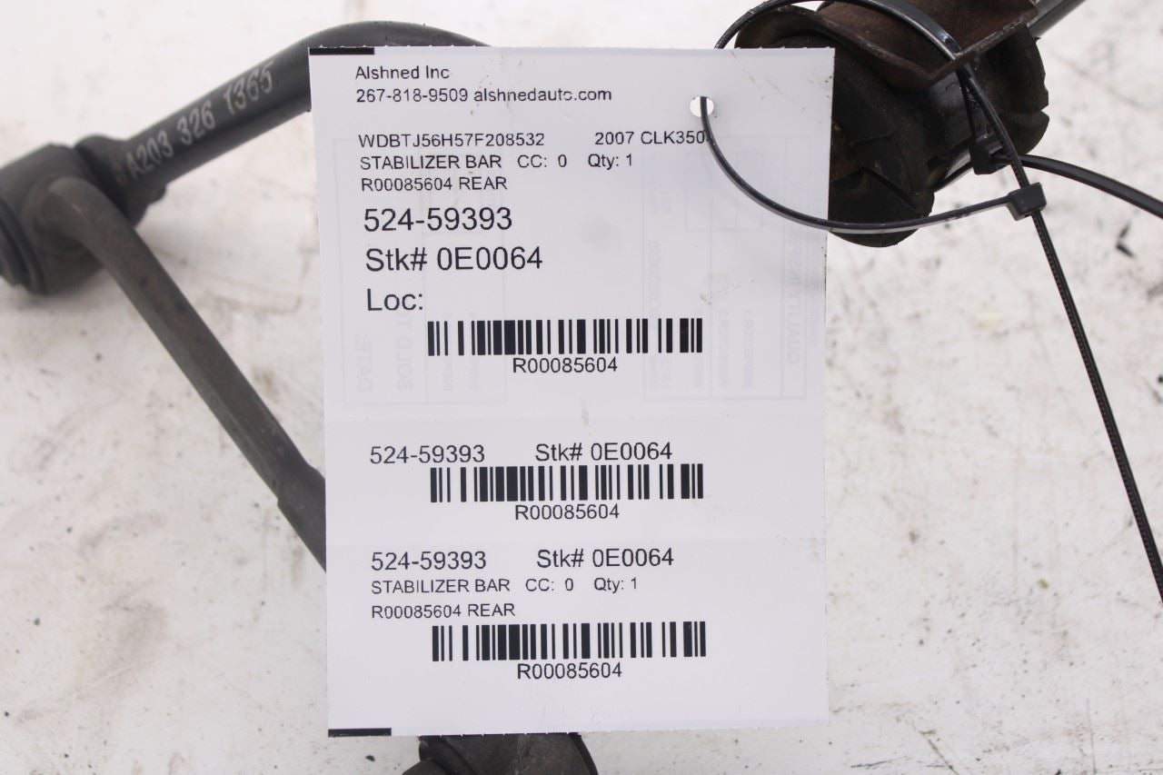 2006-2009 Mercedes-Benz CLK350 RWD Rear Stabilizer Sway Anti-Roll Bar 2033261365 - Alshned Auto Parts