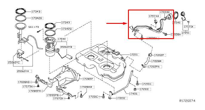 2015-24 Nissan Murano Platinum 3.5L Fuel Filler Neck Hose Tube Pipe 17221-5AA0A - Alshned Auto Parts