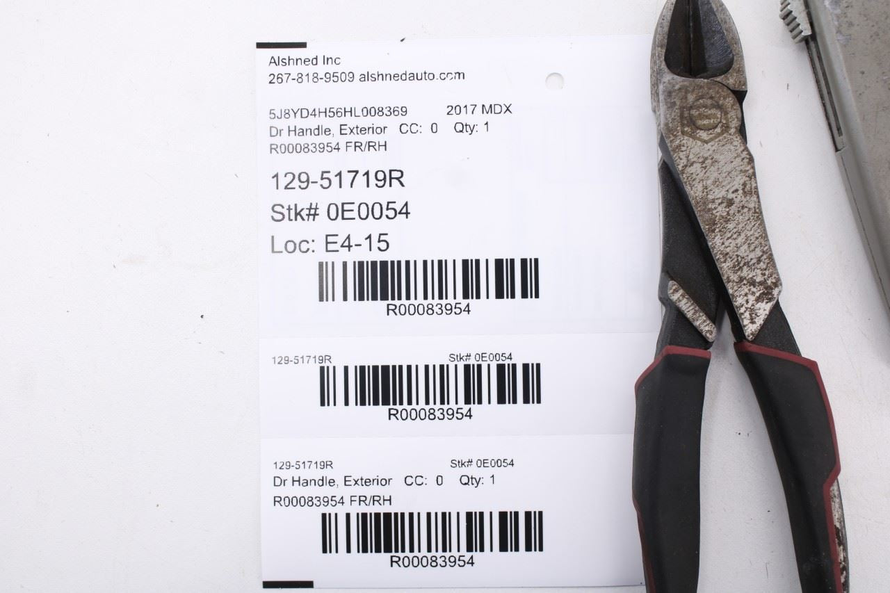 2014-20 Acura MDX w/ Technology Pkg Front Passenger RH Side Door Exterior Handle - Alshned Auto Parts
