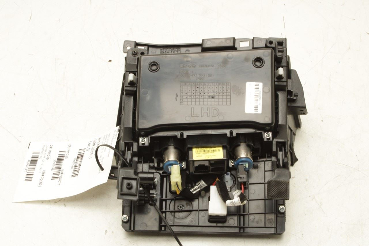 19-20 Kia Optima LX 2.4L Center Console Storage Tray Trim Panel w/ Power Outlets - Alshned Auto Parts